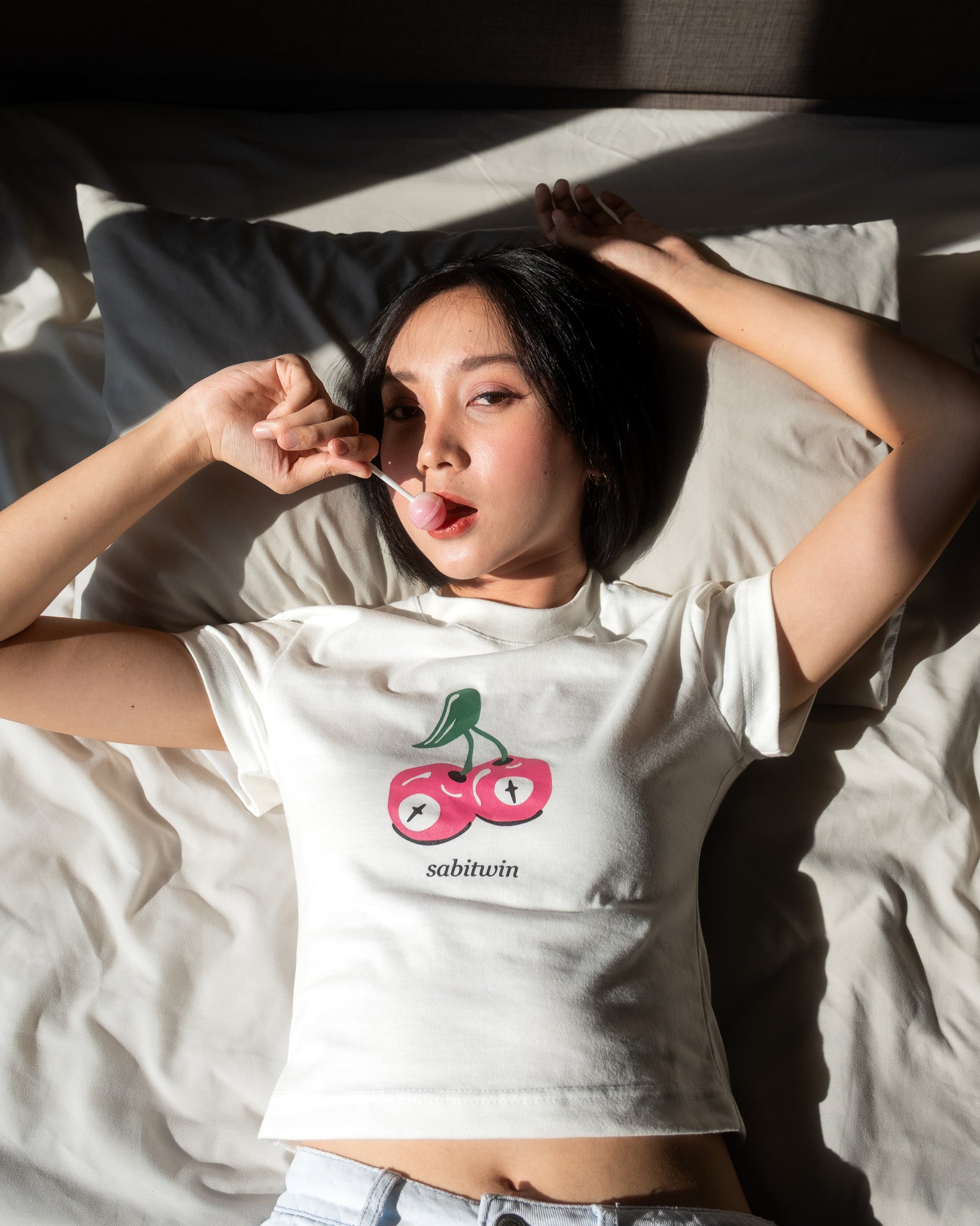 Twin Cherry Baby Tee